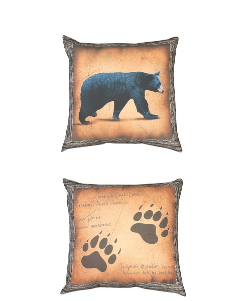 Bear Tracks Indoor/ Outdoor Pillow