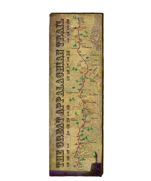 Appalachian Trail Map Wall Art