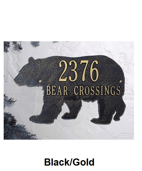 Bear Silhouette Personalized Sign