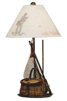 Creel and Net Table Lamp
