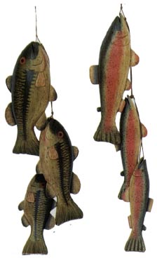 Wooden Fish on Stringers