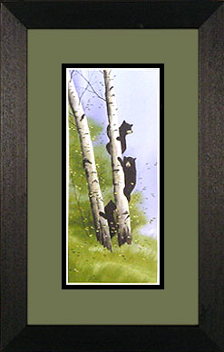 Cubs Climbing Birch Trees