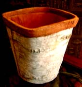 Birchbark Wastebasket