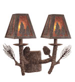 Double Pine Wall Sconce