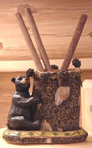 Bear and Pinecone Pencil Holder