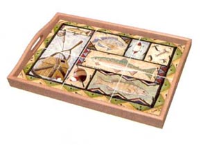 Fishing Tiled Serving Tray