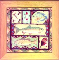 Gone Fishing Tiled Trivet