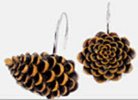 Pinecone Shower Curtain Hooks