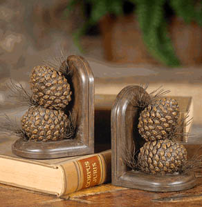 Pinecone Bookends