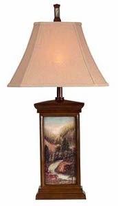 NEW! Mountain Scene Table Lamp